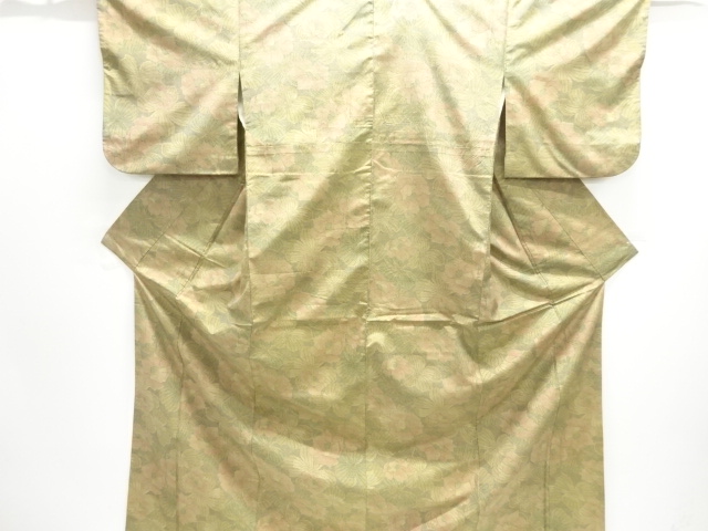 花模様織出し西陣お召着物